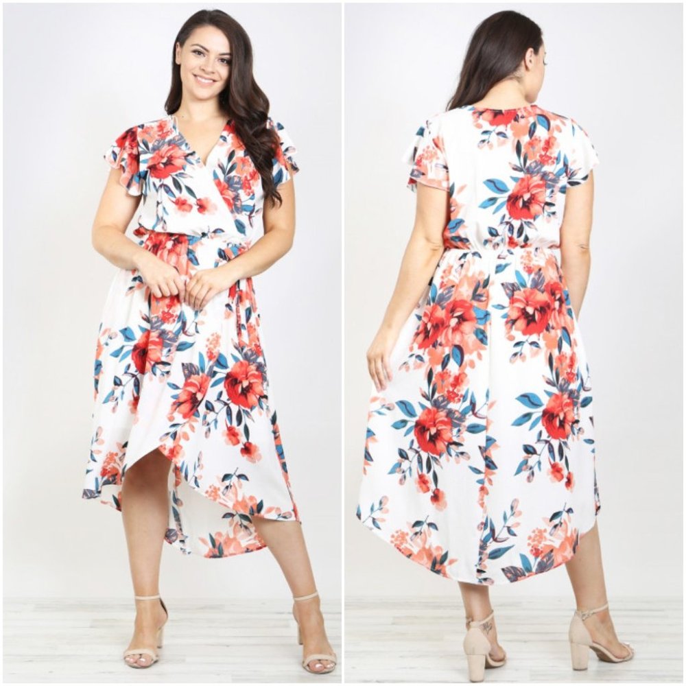 White Floral Dress